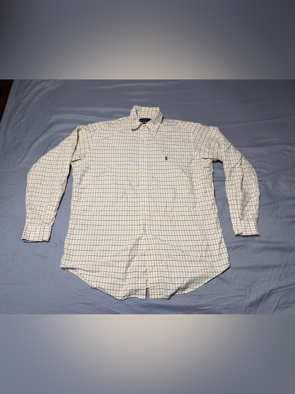 Size L - Polo Ralph Lauren Mens Blake Yellow & Blue Plaid Button Front Shirt